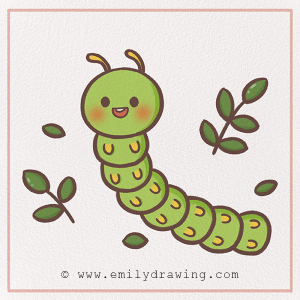 Preview of caterpillar drawing