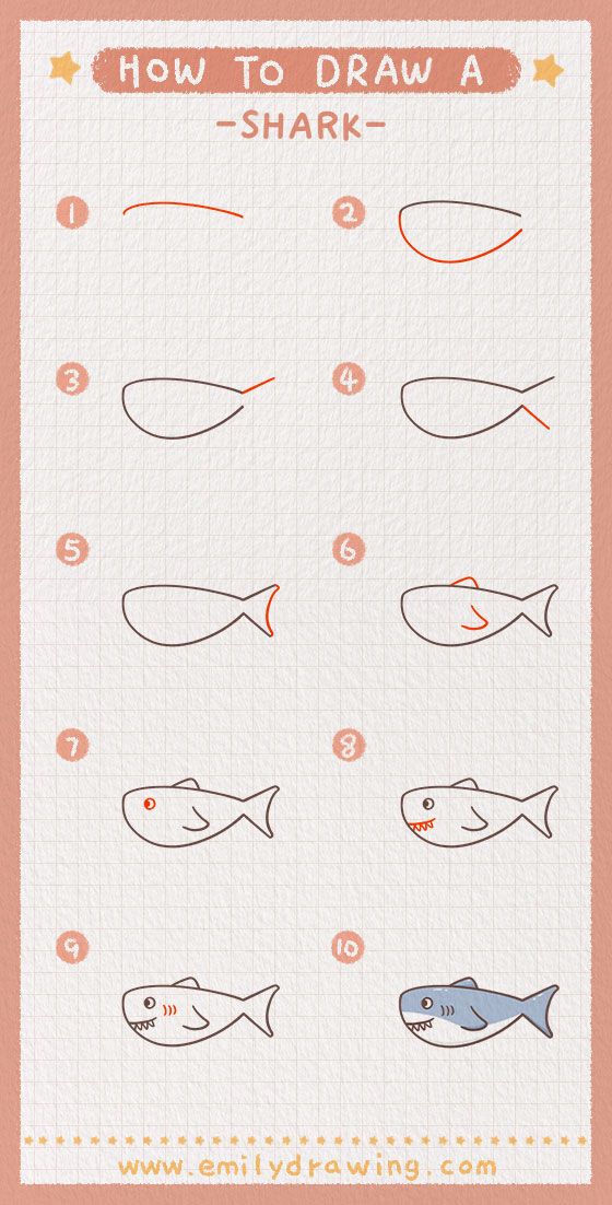 Preview of step by step shark tutorial