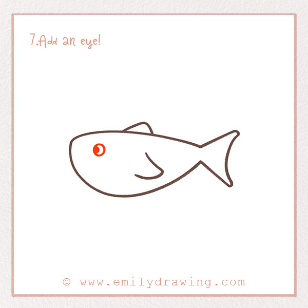 How to Draw a Shark - Step 7 –  Add an eye!