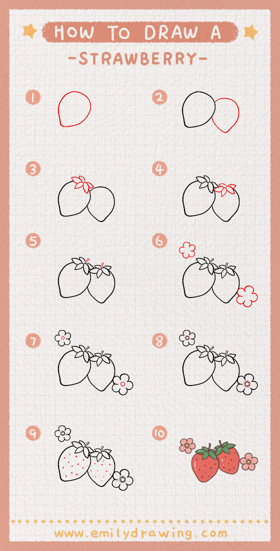 Preview of step by step strawberry tutorial 