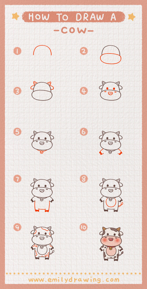 Preview of step by step cow tutorial