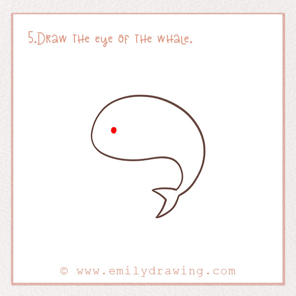 How to Draw a Whale - Step 5 – Draw the eye of the whale.