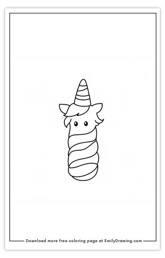 Free printable Unicorn Horn coloring pages with PDF files for download and printing!