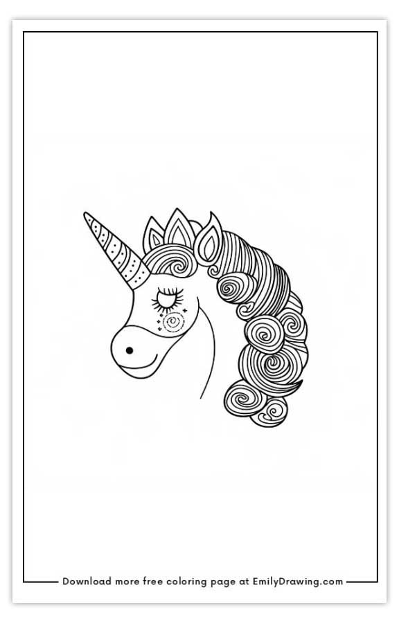 Free printable Unicorn Mandala coloring pages with PDF files for download and printing!