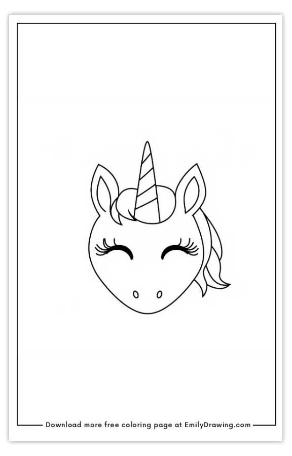 Free printable Unicorn Mask coloring pages with PDF files for download and printing!