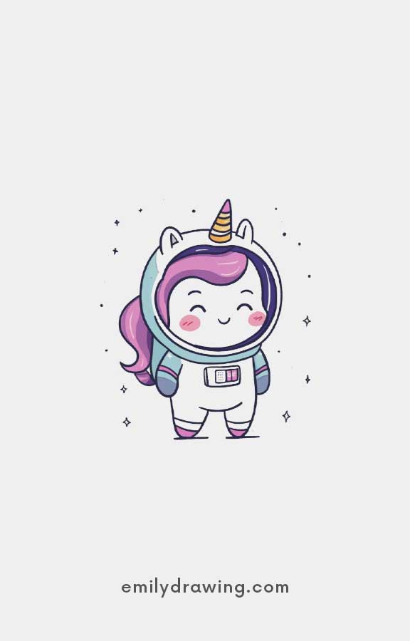 unicorn holding a heart - Easy Cute Unicorn Drawing Ideas for kids