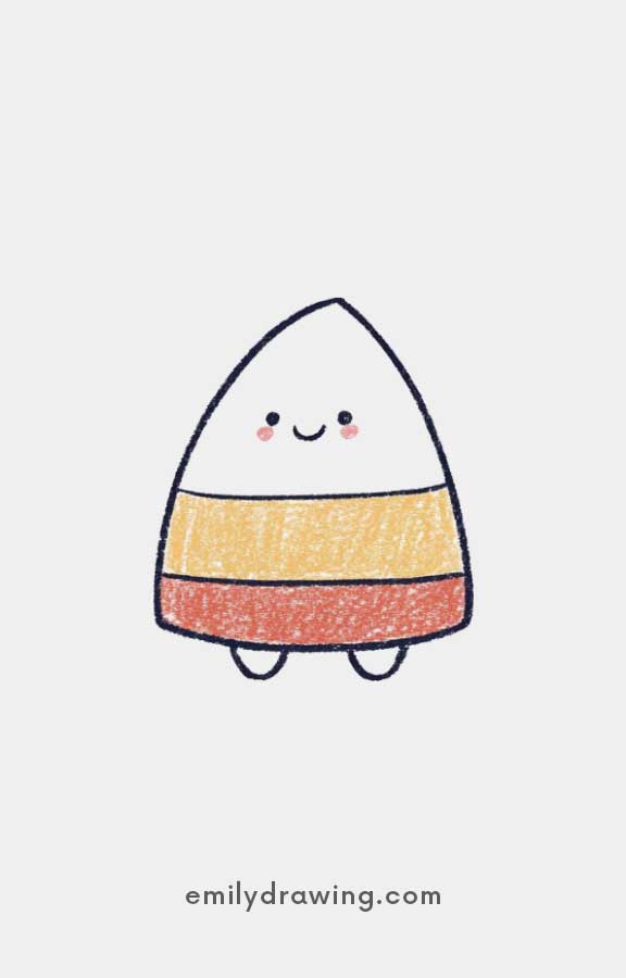 Candy Corn - Easy Cute Halloween Drawing Ideas for kids