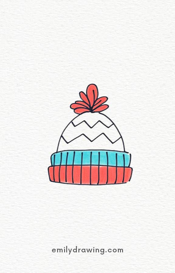 Christmas beanie - Easy Cute Christmas Drawing Ideas for kids