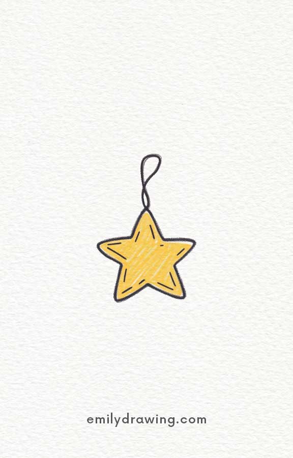 Christmas star - Easy Cute Christmas Drawing Ideas for kids