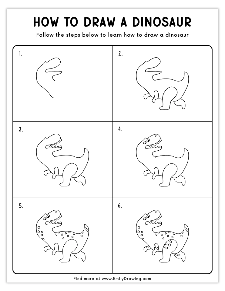 Learn to draw an angry dinosaur with fierce eyes and spotted body.