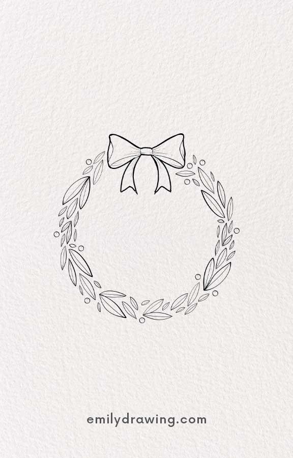 White bow illustration on a solid black background.