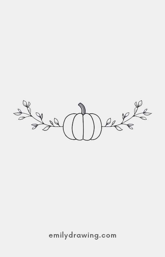 Pumpkin Flourish - Easy Cute Pumpkin Drawing Ideas for kids