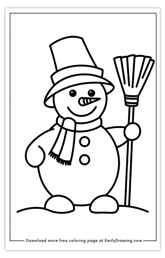 Free printable Snowman Ready for Winter Fun coloring pages with PDF files for download and printing!