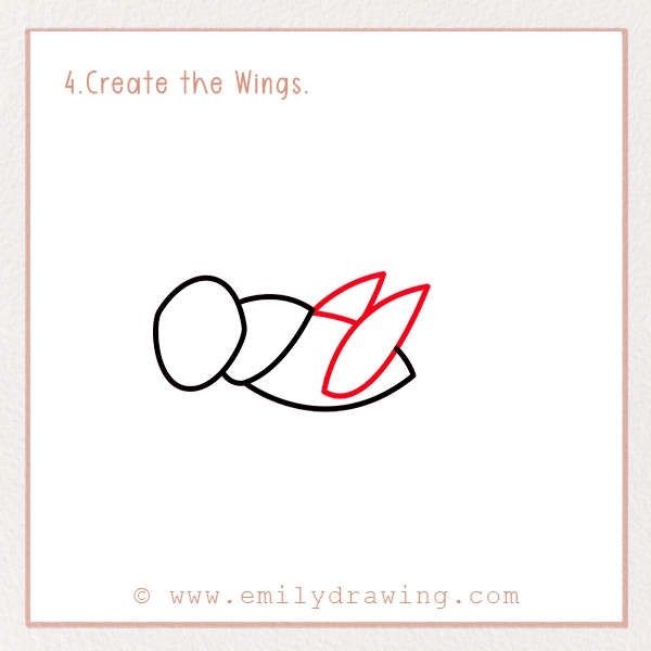 How to Draw a Cricket - Step 4 - Create the Wings