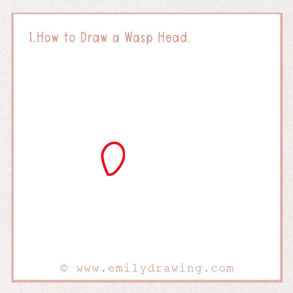 How to Draw a Wasp - Step 1 - How to Draw a Wasp Head