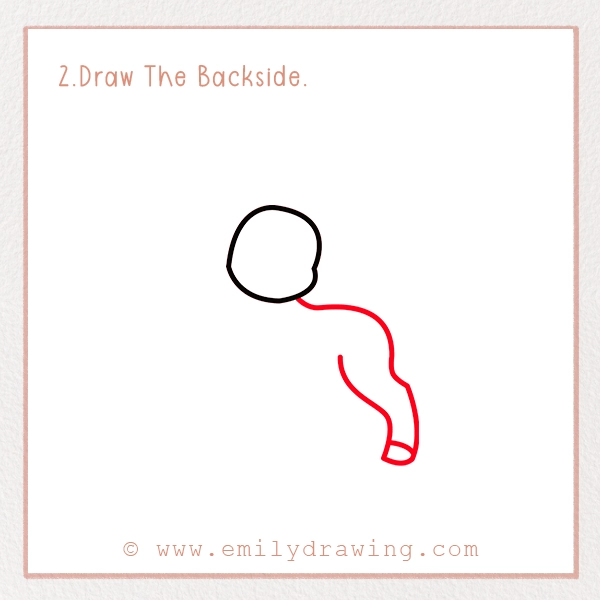 How to Draw a Reindeer - Step 2 – Draw The Backside