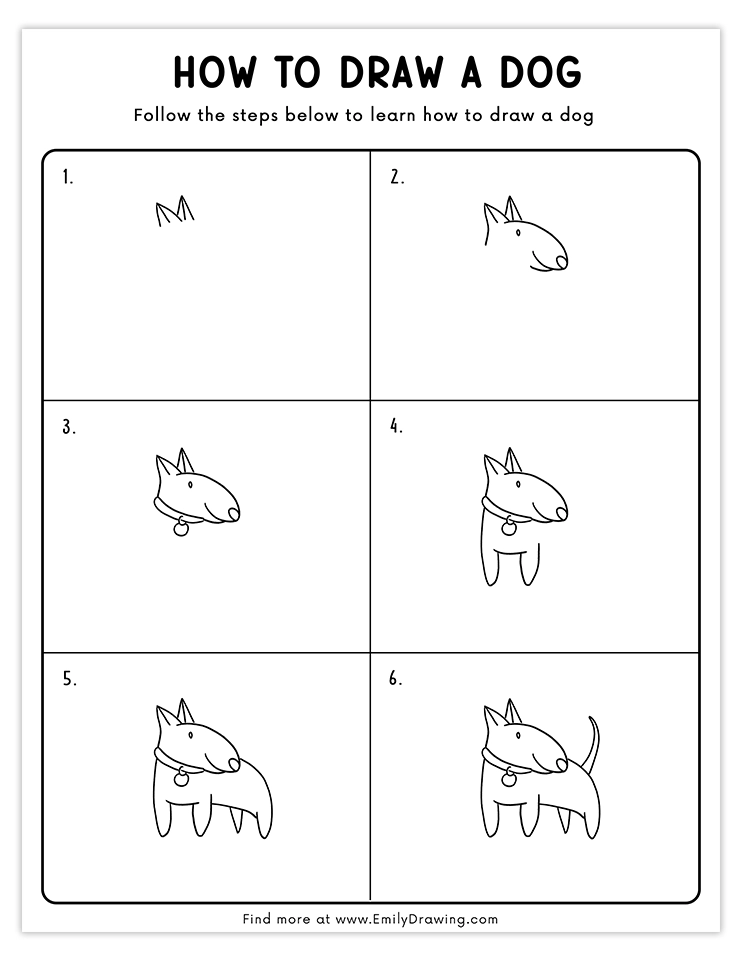 Follow this step-by-step guide to draw a bull terrier dog. Perfect for beginners!