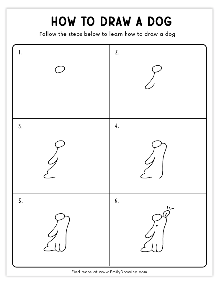 Learn how to draw a simple dog step by step with this easy guide. Perfect for beginners and kids!