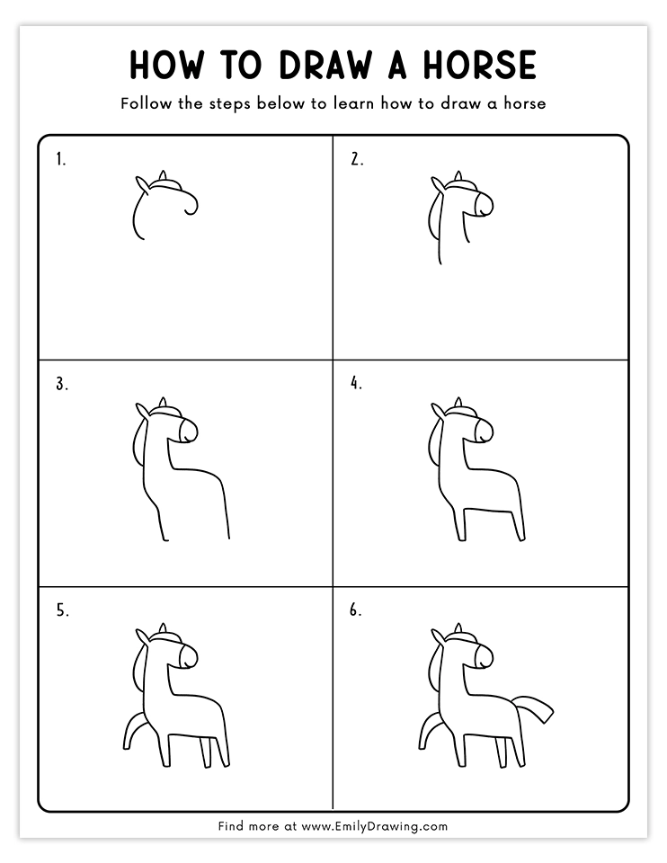 Learn how to draw a graceful horse with this guide.