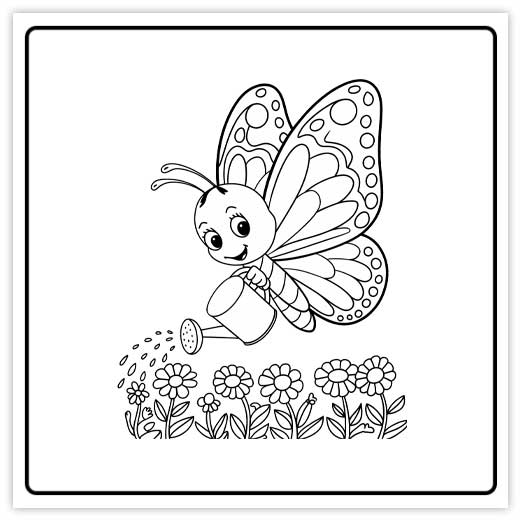 butterfly coloring page featured photo