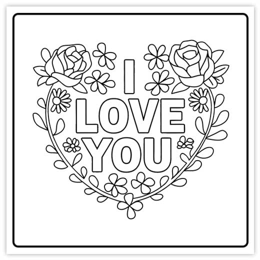 Love Quotes coloring page featured photo