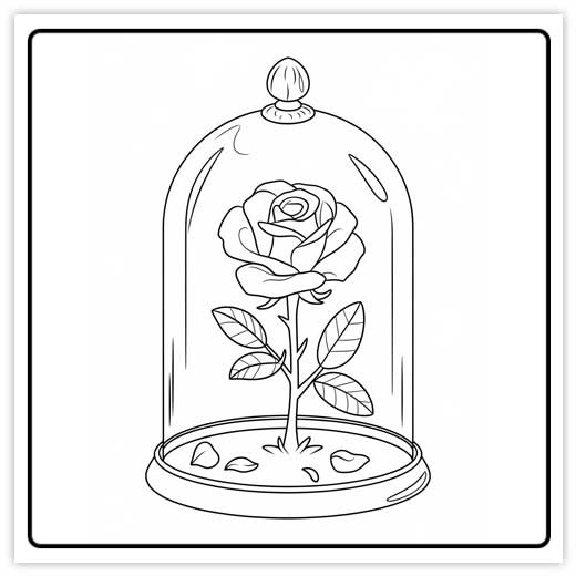 rose coloring page