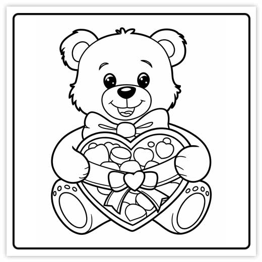 teddy bear coloring page