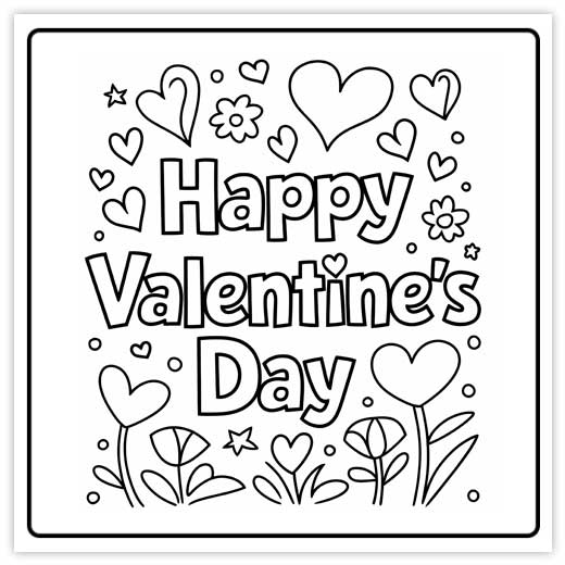 valentines day coloring page